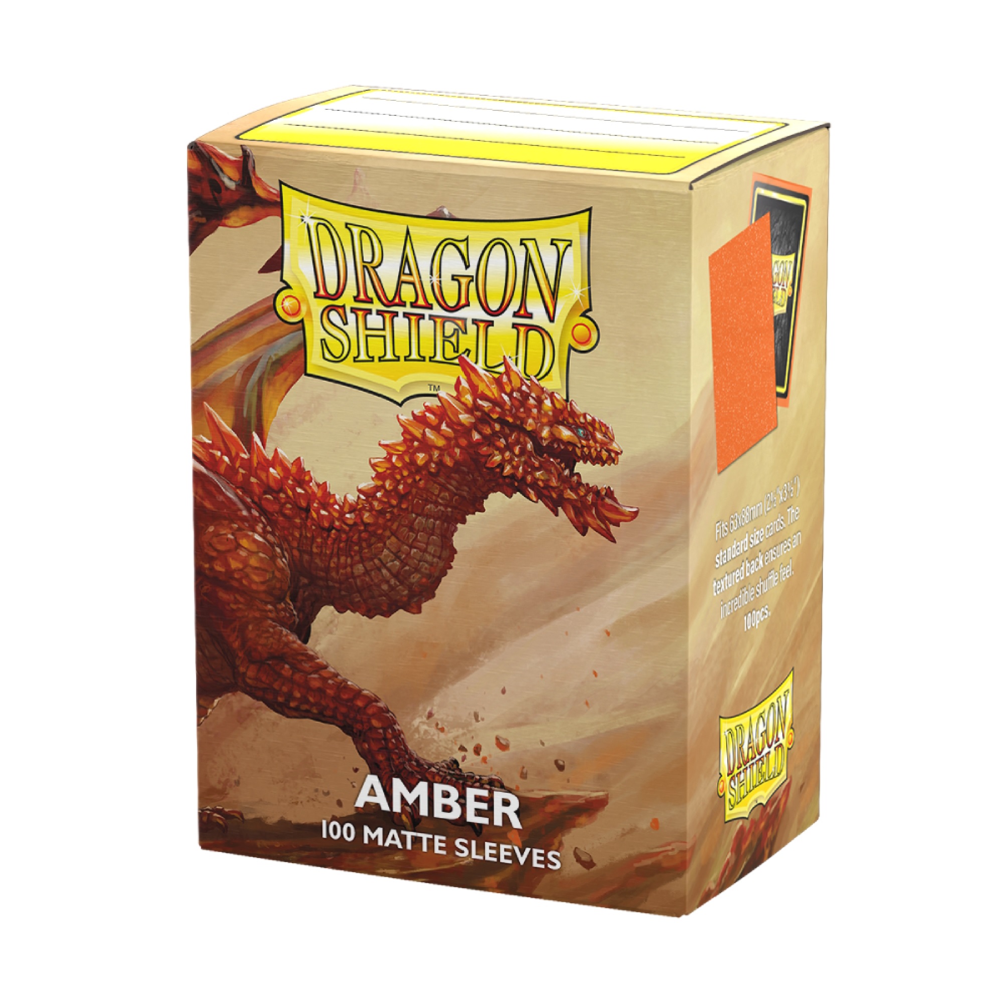 Dragonshield Matte Sleeves Amber (100)
