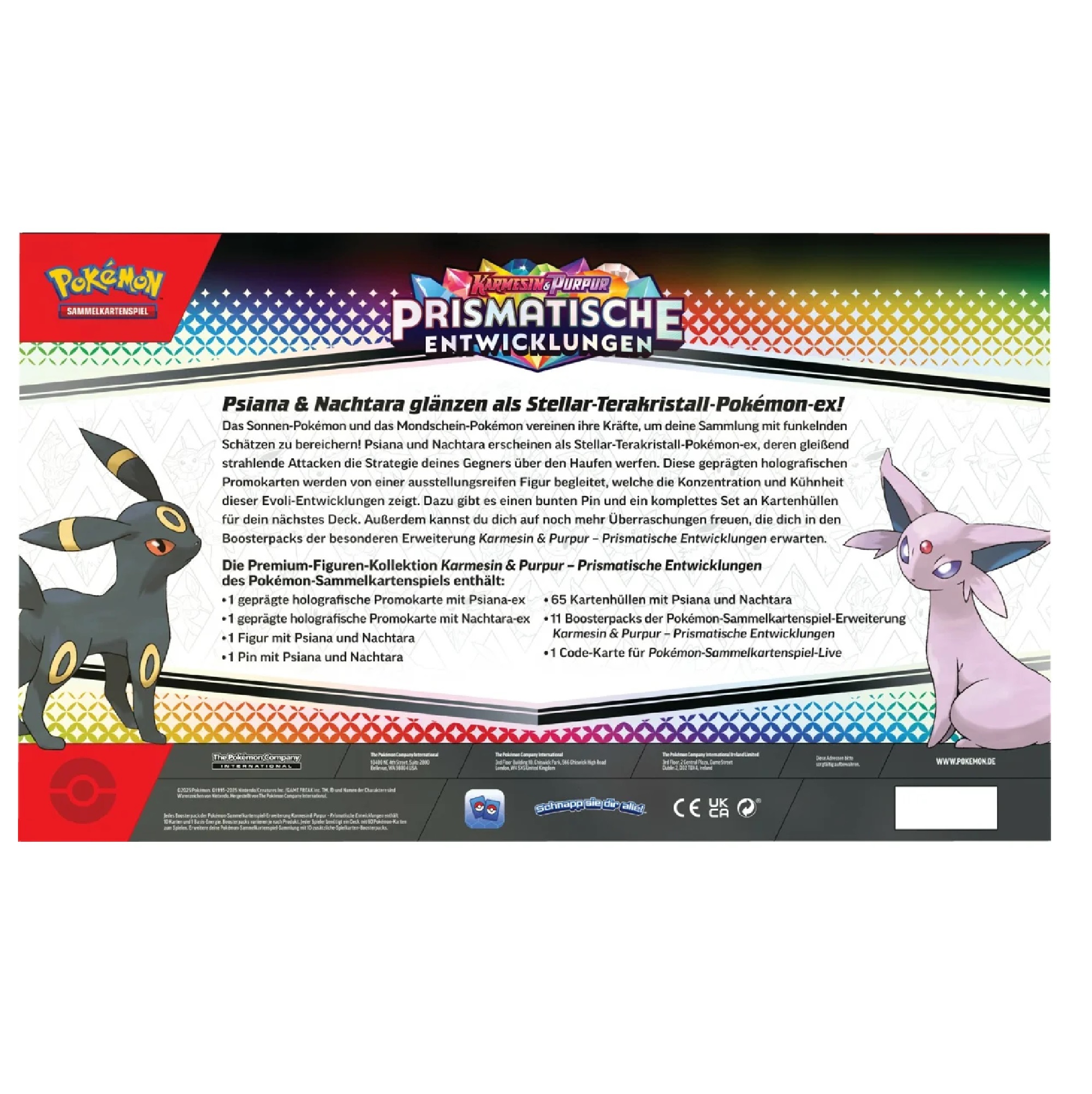 Pokemon KP08.5 Prismatische Entwicklungen Premium-Figuren-Kollektion